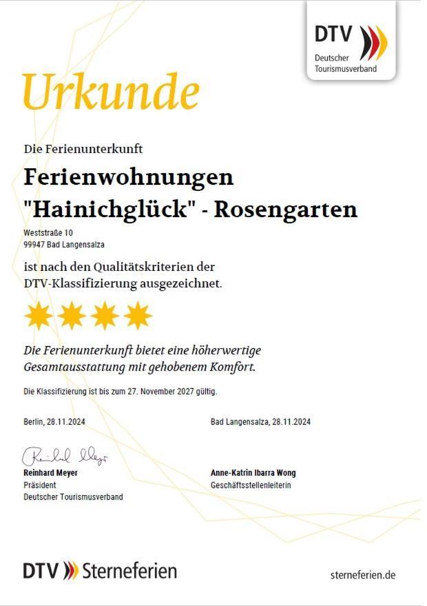 Ferienwohnungen Hainichglueck Bad Langensalza Bagian luar foto